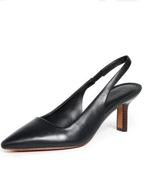Vince Patrice slingback black leather heels 7.5